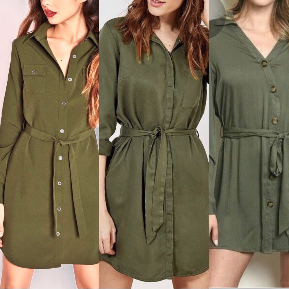 Olive shirts dress